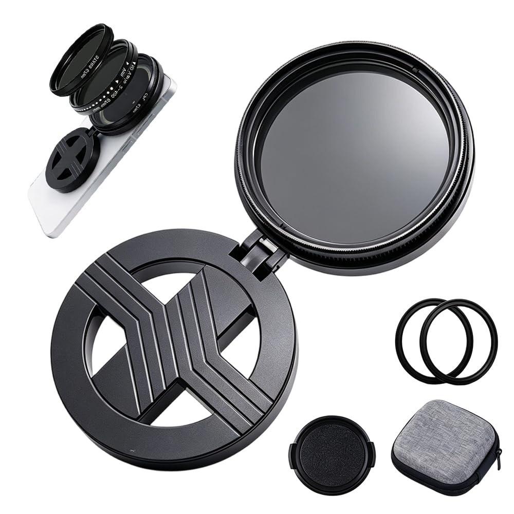 52mm 67mm Magnetic ND Filter Adjustable ND2-400 Phone ND Filter Kit Camera Lens Clip For Vlog