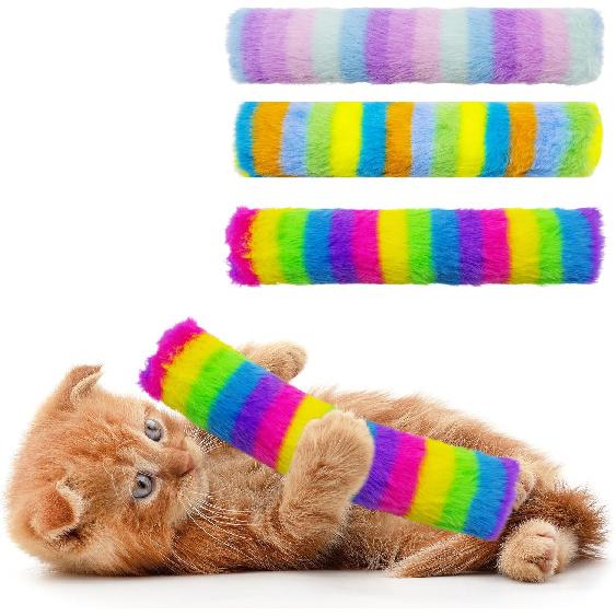 3 Pack Catnip Toys,Soft and Durable Cat Pillows Toys, Crinkle Sound Catnip Catnip Toys,Indoor Interactive Cat Kicker Toy, Companion Toys for Cats