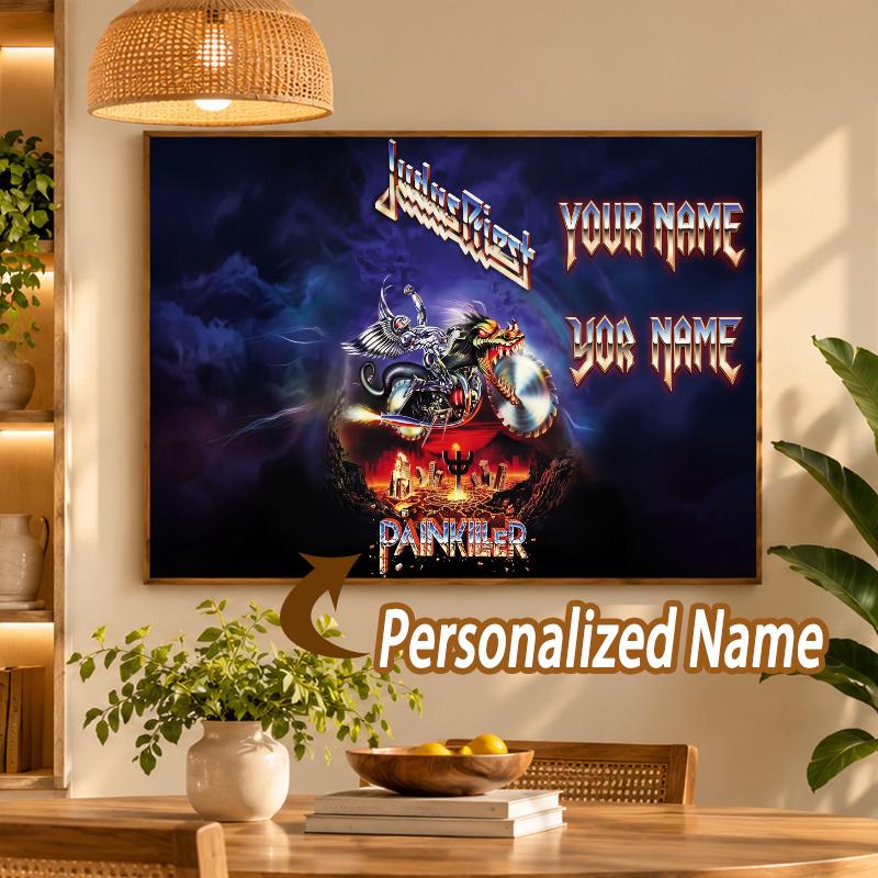 Custom Name Judas Priest 5D Diamond Painting Personalized Full Drill Diamond Art Kit Gift
