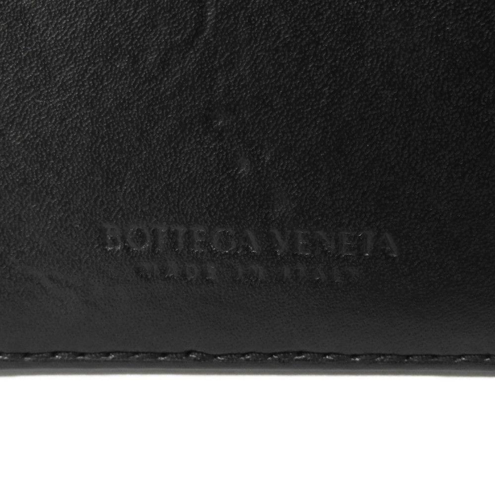 Portofel de carduri de credit cu casetă folosit 11897 651401 VCQC4 8425 7946 RFID Maxi Intrecciato Negru Unisex din Japonia AUTENTIC