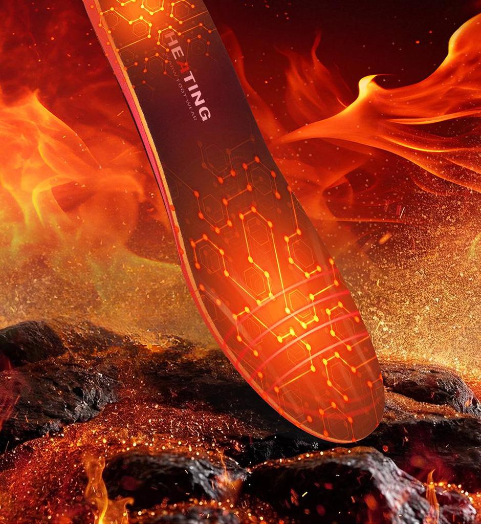 Smart Unisex Heating Insoles with APP Control & USB Charging