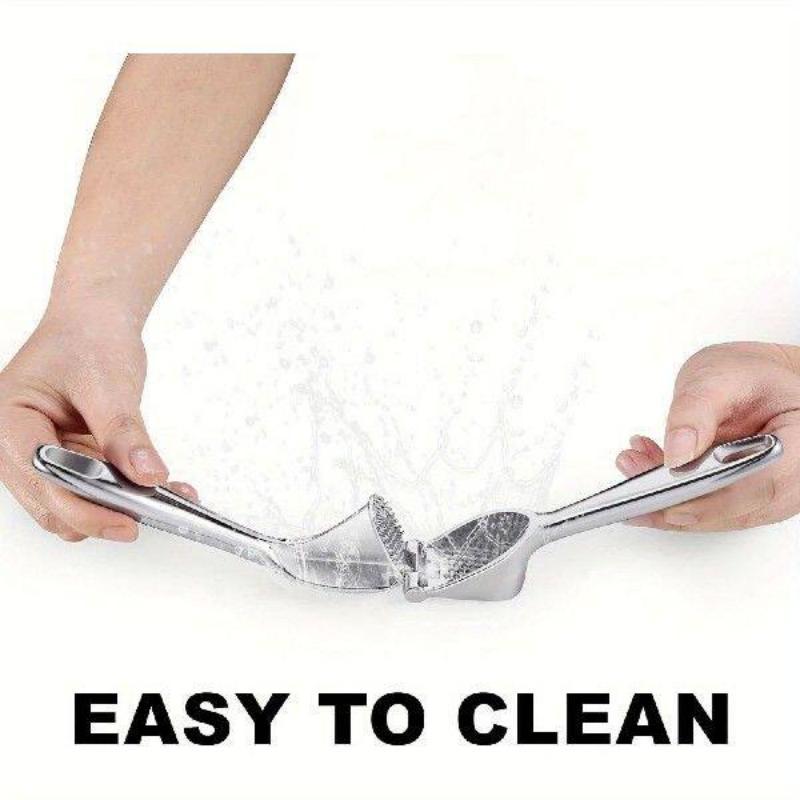 Heavy Duty Zinc Alloy Garlic Press Ergonomic Non-slip Handle Durable Ginger Crusher for Home Meal Preparation