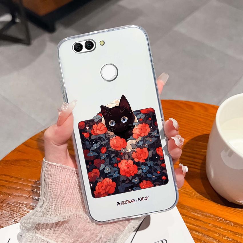 For Huawei Nova 2 2S 3 3e 4 4e 5 5i 7i 6 7 SE Luxury Clear Phone Case Beautiful Butterfly Wing Pattern Soft Silicone Anti Fall Shell For Huawei Casing