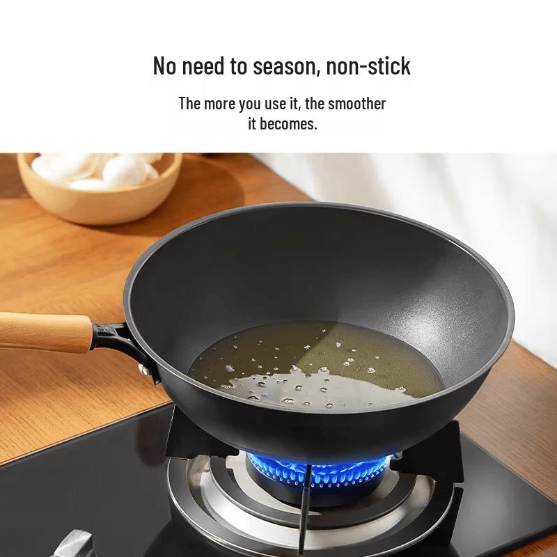 Midea 30cm Stainless Steel Wok & Frying Pan