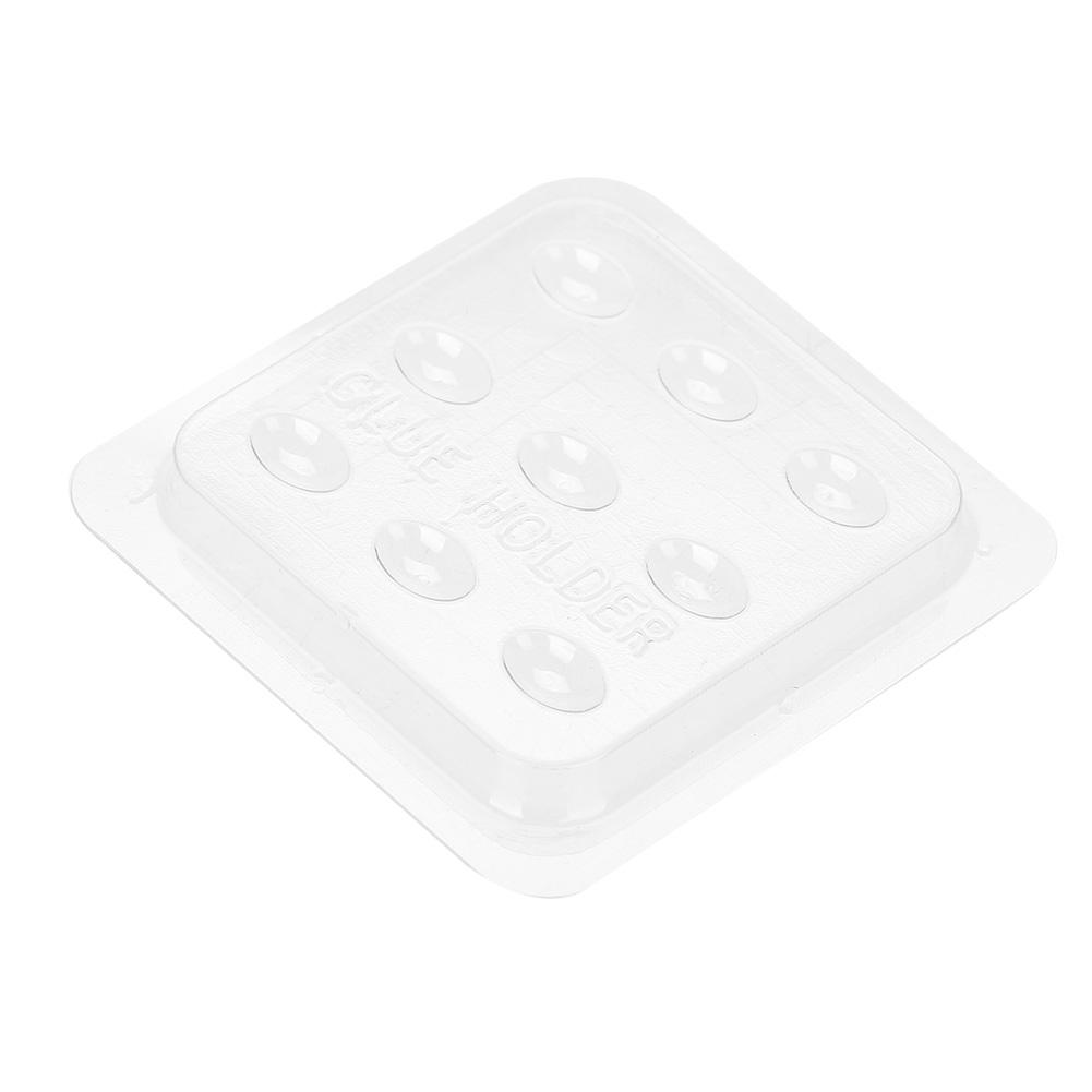 10 Pcs Plastic False Eyelash Glue Gasket Eyelash Extension Holder Adhesive Pallet