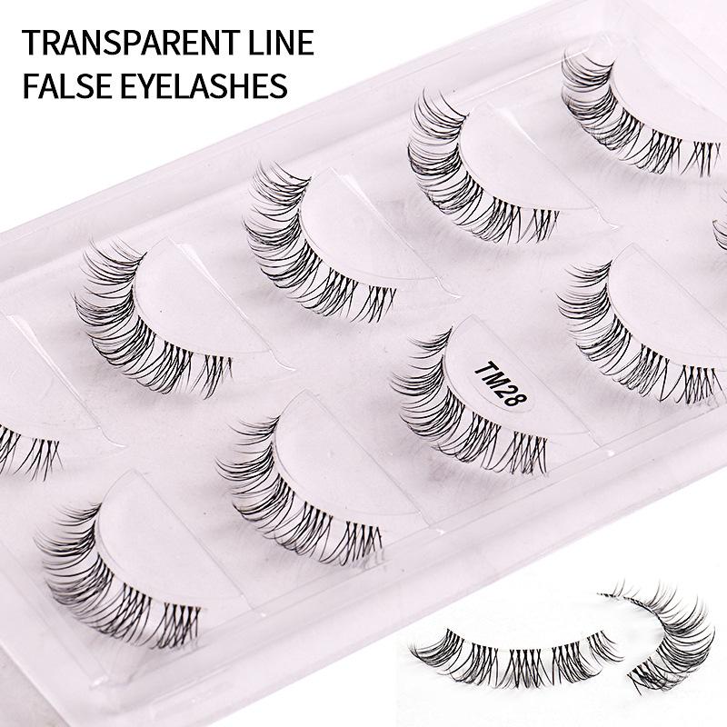 Transparent Fishing Line Little Devil Natural Slender False Eyelashes 5 Pairs Of Natural Simulated Eyelashes