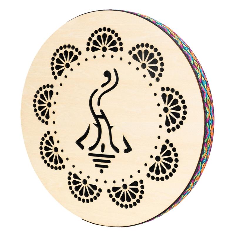 10inch Water Sound Hand Drum Therapies Relaxing Drum Wooden Small Stream Drum Ethnic Percussions Instrument for Meditations 1