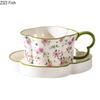 Plum Blossom Shaped Porcelain Cup&saucer Coffee Mug Tableware Dining Table Flower Mugs Afternoon Tea Teacup Fruits Juice Cup