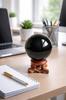 Natural Obsidian Sphere Crystal Ball Ornament - A popular item for warding off evil, bringing good fortune, and purification. A natural stone power st