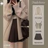 Korean Melaard Yadan Long-Sleeve Sweater Dress for Women, Early Autumn 2025, Skirt Length for Autumn & Winter.