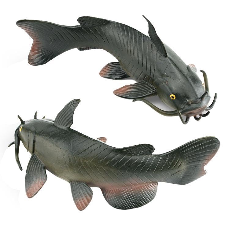 [Nekogamiyama] Wels, Flussfisch, Süßwasserfisch, Figurenmodell, Miniatur-Ornament, Innendekoration, Sammlermodell
