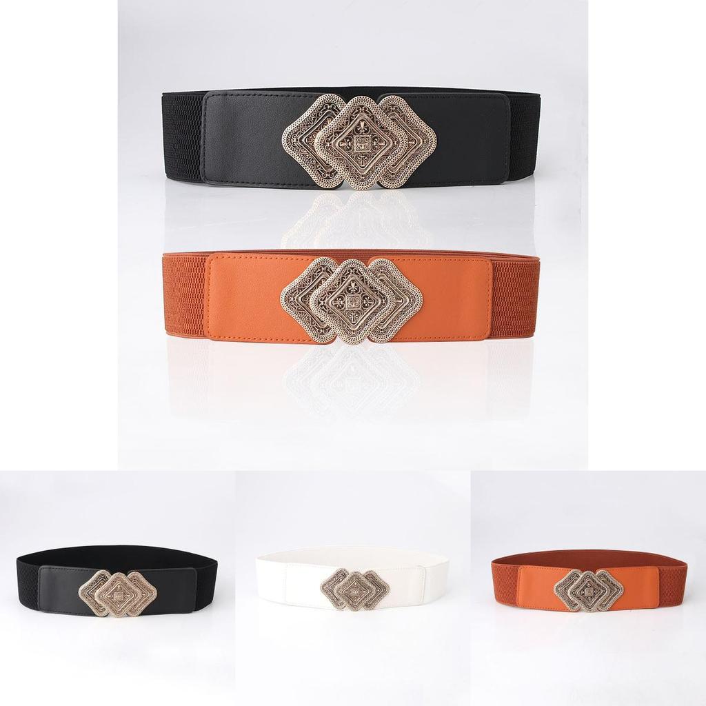Stylish Pu Wide Waist Belt For Women With Adjustable Elasticity For Chic Casual Outfits