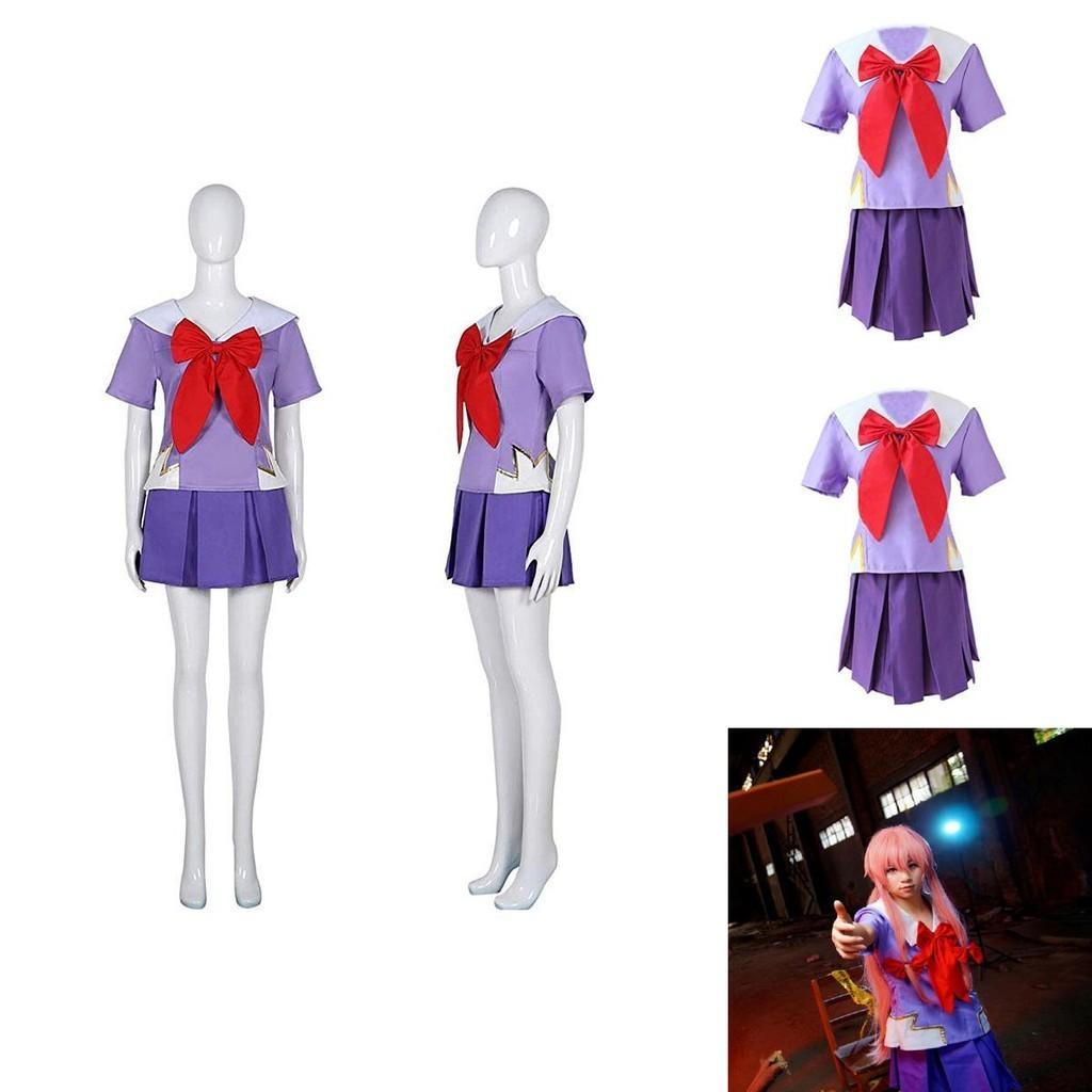 Stylish Future Diary Gasai Yuno Cosplay Costume With Perfect Stitches And Comfort