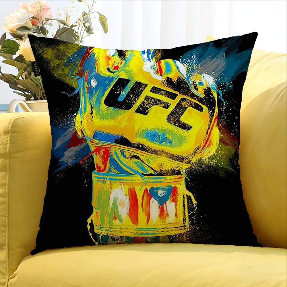 Housse de coussin carrée Combat UFC Logo Différentes Tailles Pour Décoration de Voiture Maison Chambre à Coucher