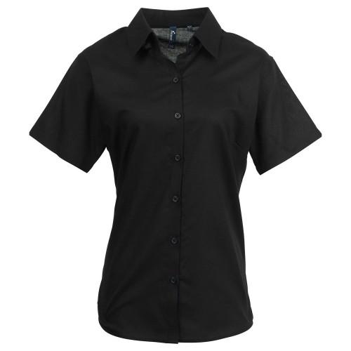 Premier Womens/Ladies Signature Oxford Short-Sleeved Shirt