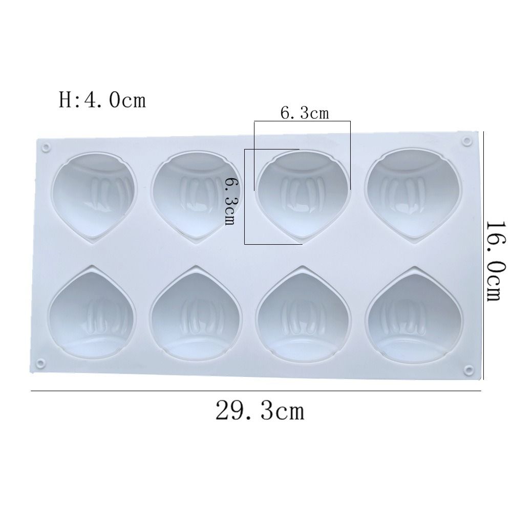 Food Grade Silicone Fruit Shaped Dessert Mold 8-Cavity Baking Mold Hazelnut Mousse Cake Mold