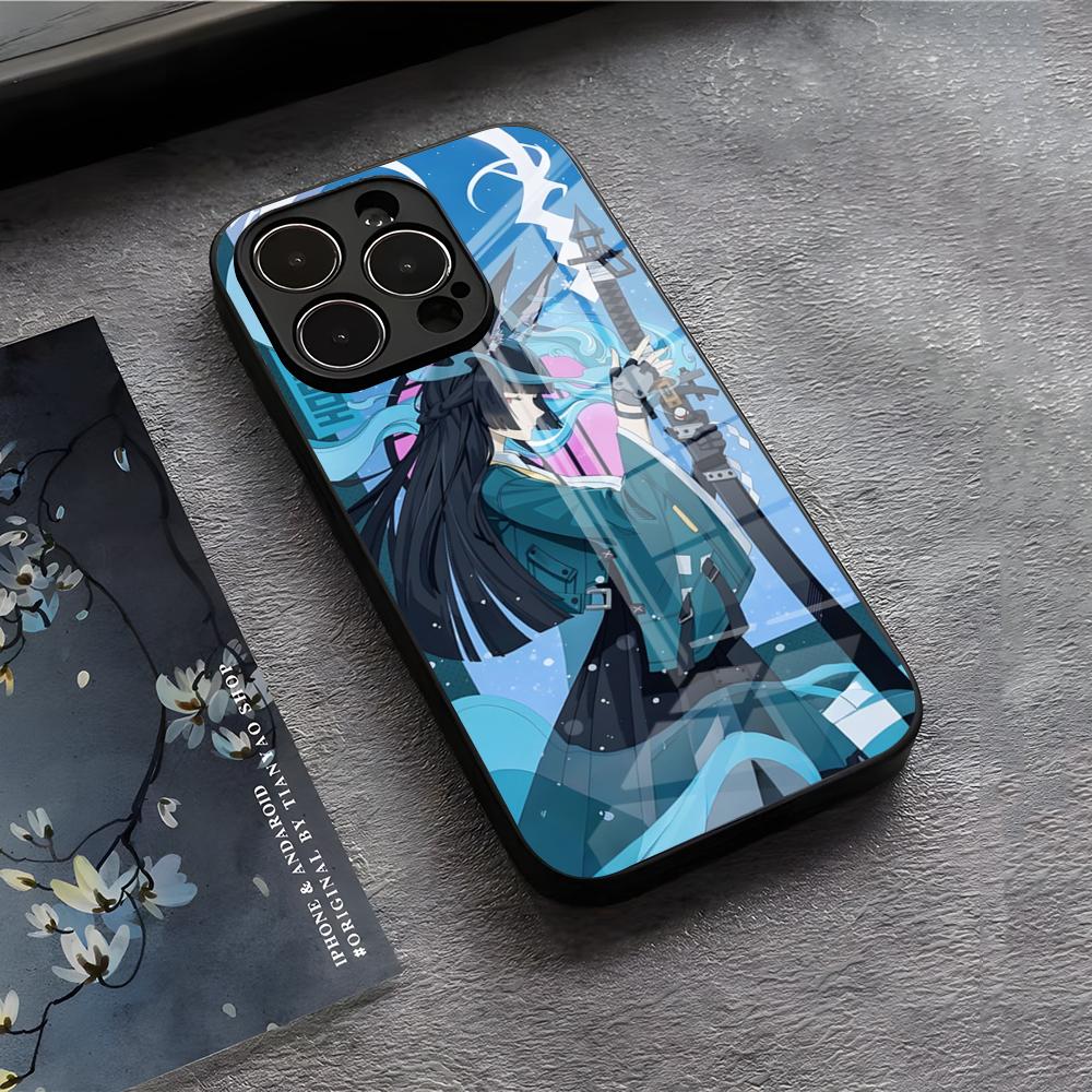 Zenless Zone Zero Miyabi Phone Case For IPhone 17 Air 16 E Pro Max 15 14 13 Mini 12 Pro 11 Max Plus Black Glass Cover