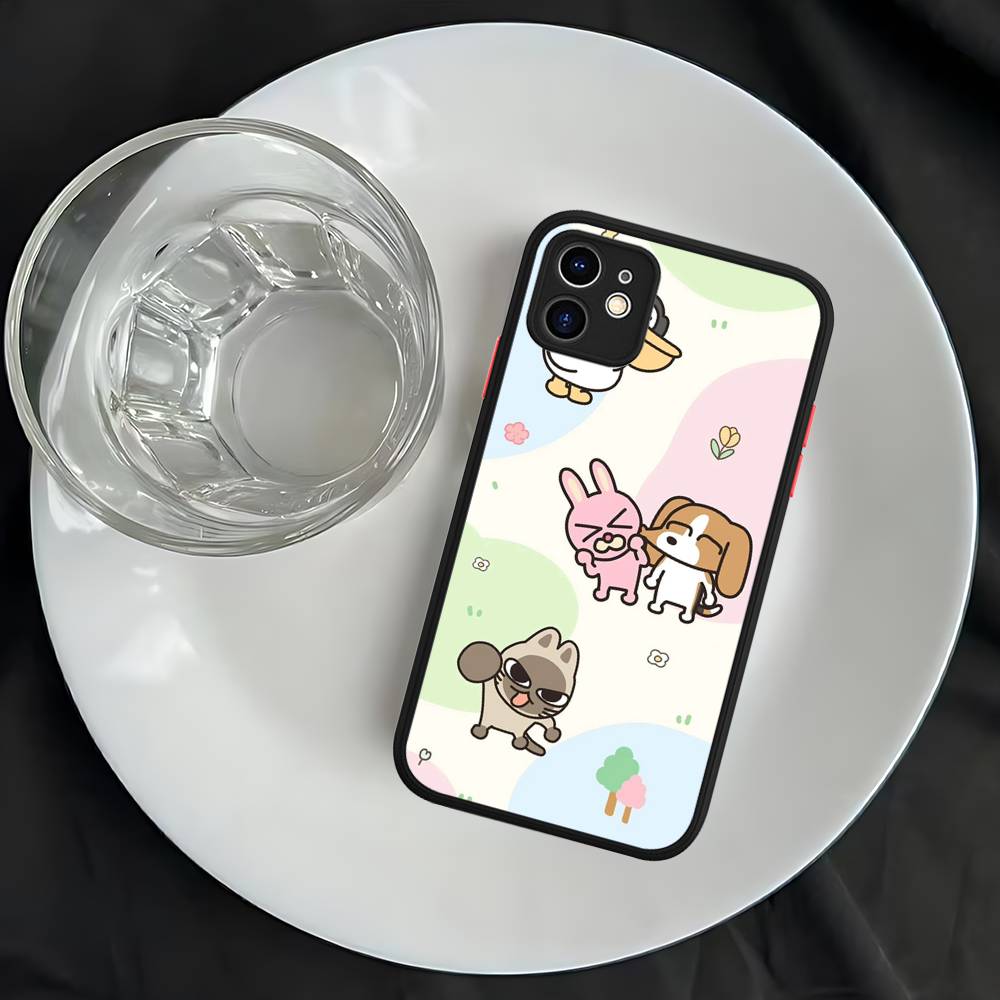Anime SiamLIPu Matte Translucent Phone Case For iphone 16 ProMax 15 14 13 12 11 X XS PRO Plus