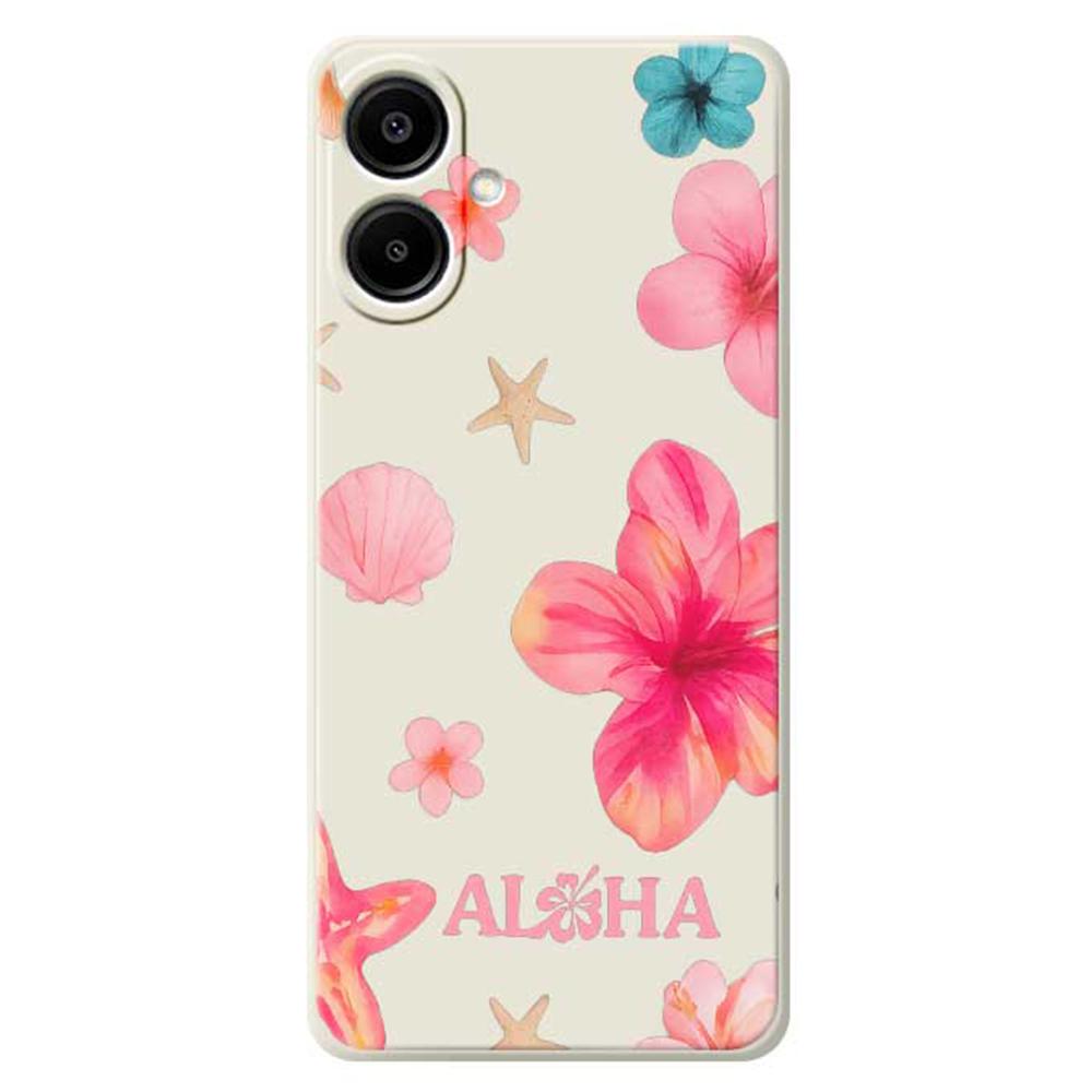 For Samsung Galaxy A07 4G Case Shell Flower Pattern Printing Straight Edge TPU Phone Back Cover