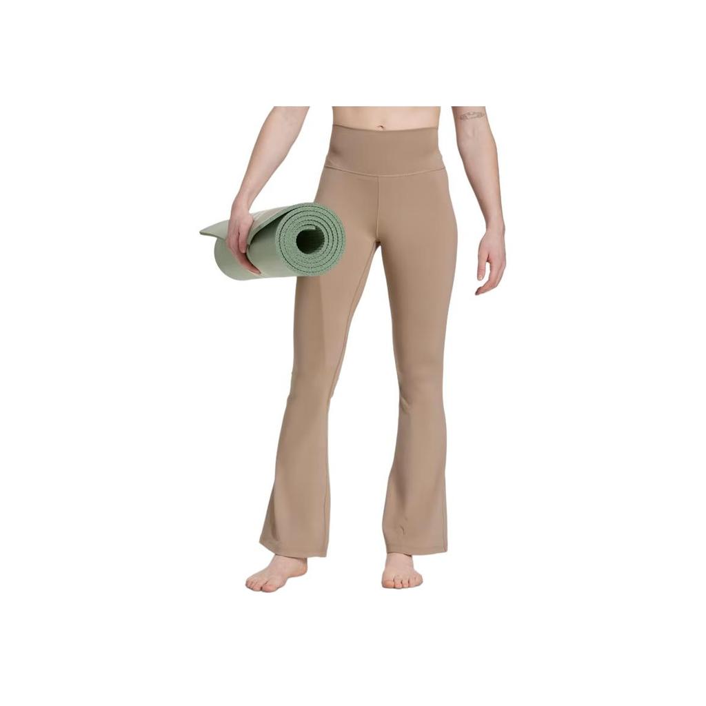 Adidas Solid Color Slim Fit High Waist Yoga Pants Women Pants Chalk-Brown JV7782