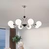 French Minimalist Chandelier: Mid-Century Sputnik Light for Living Room, Bedroom, Dining Area - Romantic Cream Style Lighting