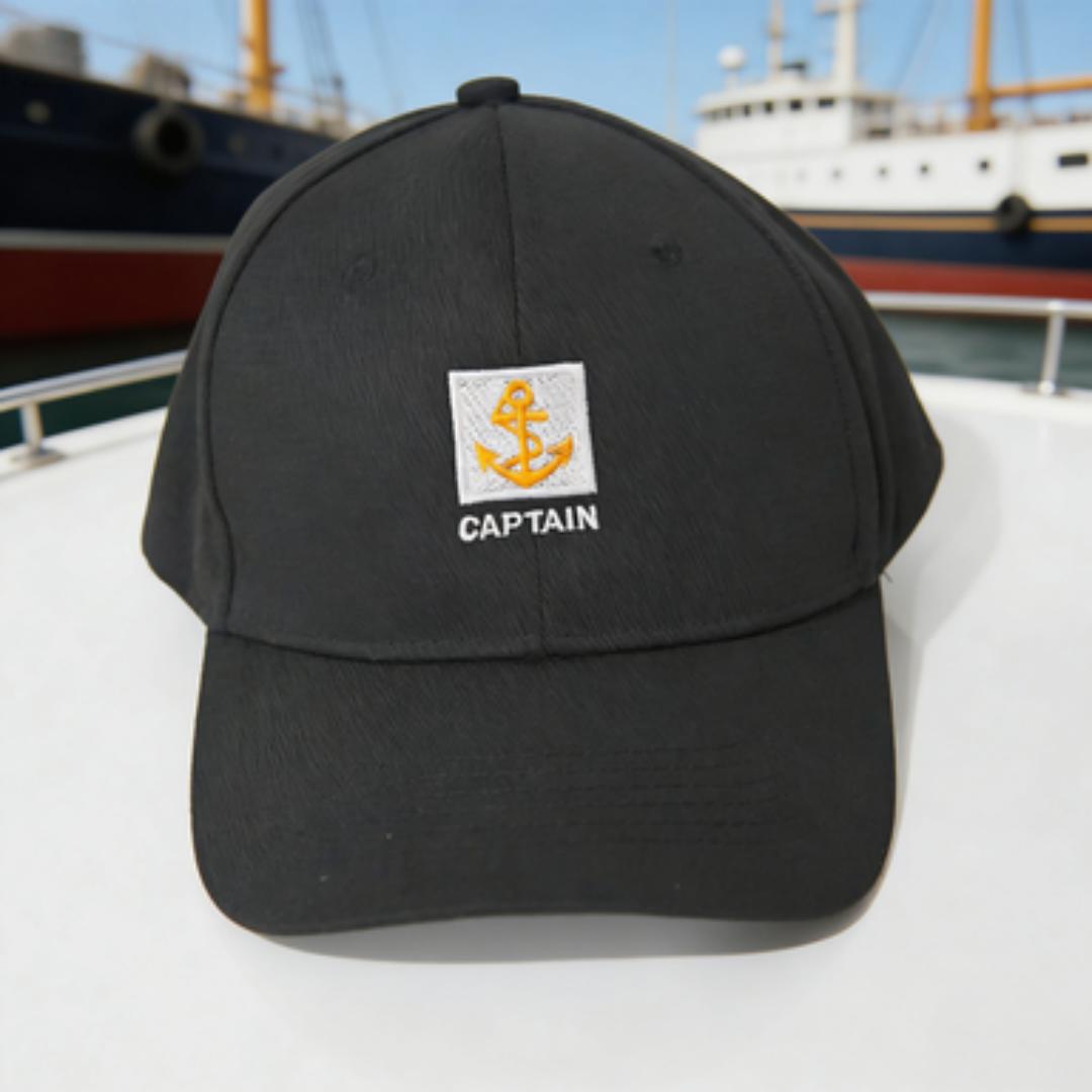 

Nautical Captain Anchor Embroidered Baseball Cap - Adjustable Cotton Hat for Beach, Sailing & Daily Outfit Adjustable чорний
