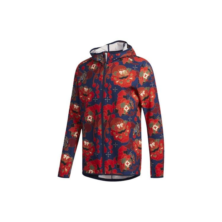adidas Otr Jkt CNY M Series Zipper hooded Running Jacket Red Men s GE5828 S