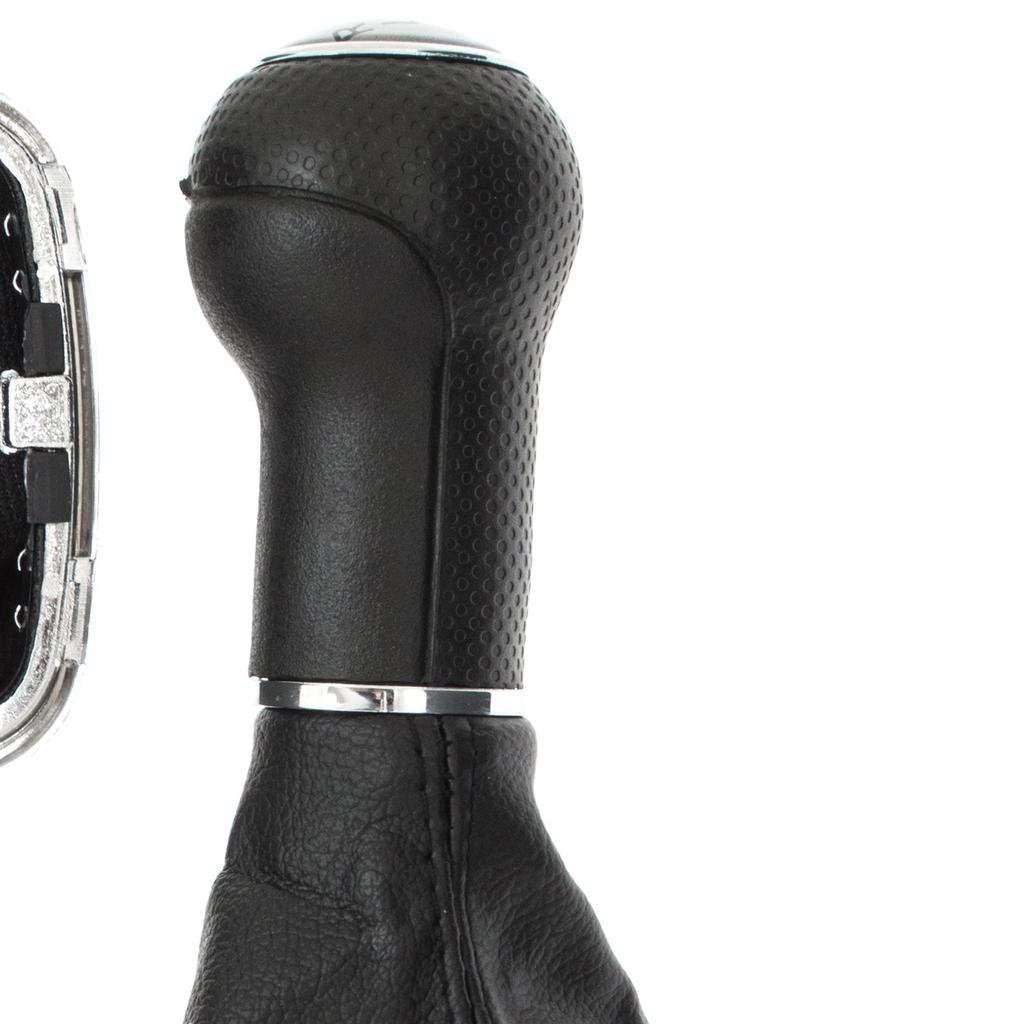 VW Golf IV 97-03 Silver Gear Shift Knob & Chrome Frame Boot for 6-Speed, 12mm Opening