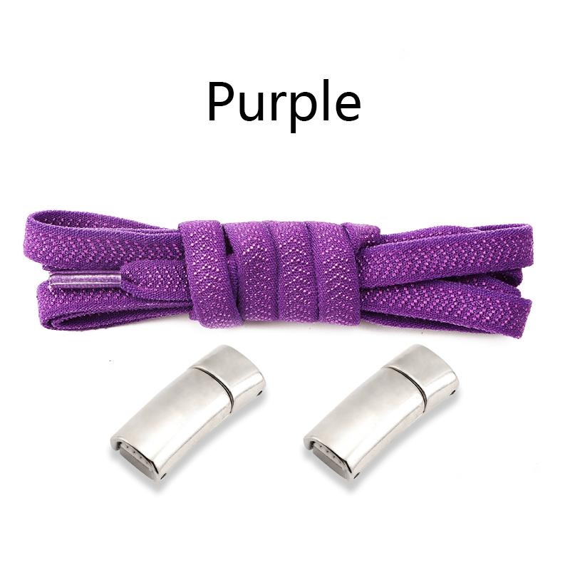 New Magnetic Lock Shoelaces Without Ties Kids Adult Elastic Laces Sneakers 8mm Thick Flats No Tie Shoe Laces Shoes Accessories