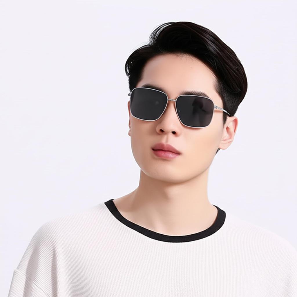 Nexidust Polarized Retro UV400 Ideal for Driving and Classic Frame Frame with Men's Sunglasses, Design, High-Definition Vision, Protection,