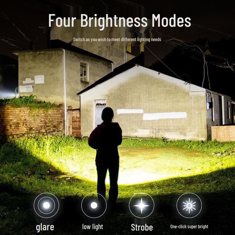 Mini COB Keychain Flashlight: Super Bright, Portable, Multifunctional, Strong Light for Outdoor and Emergency Use.