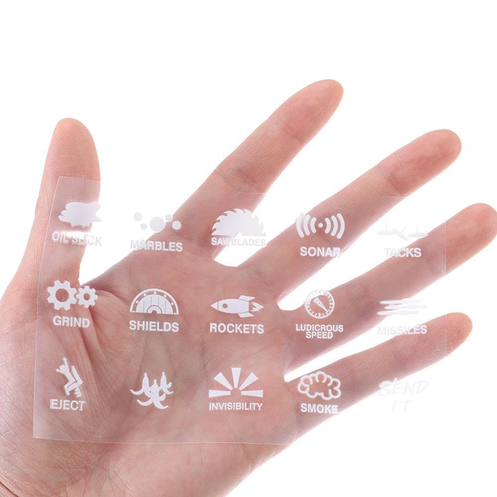 4PCS Car Sticker Decal, Car Switch Button Sticker 15 Patterns Novelty Stickers for Car