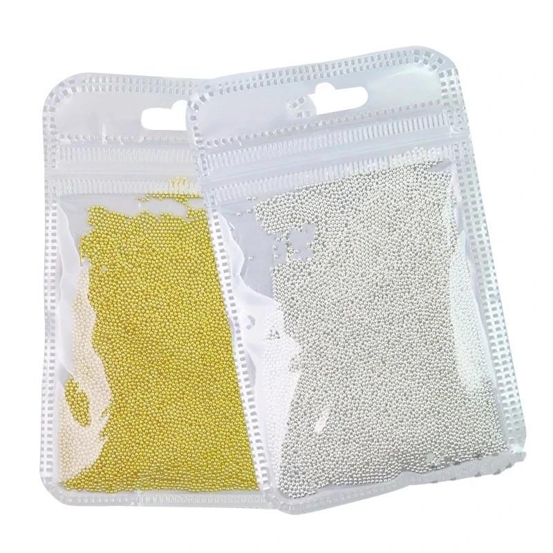 10g/bag Caviar Metal Beads Nail Charm Gold/Silver/Rose Gold Steel Ball Nail Stud 3D Micro Fairy Ball Diamonds Decor