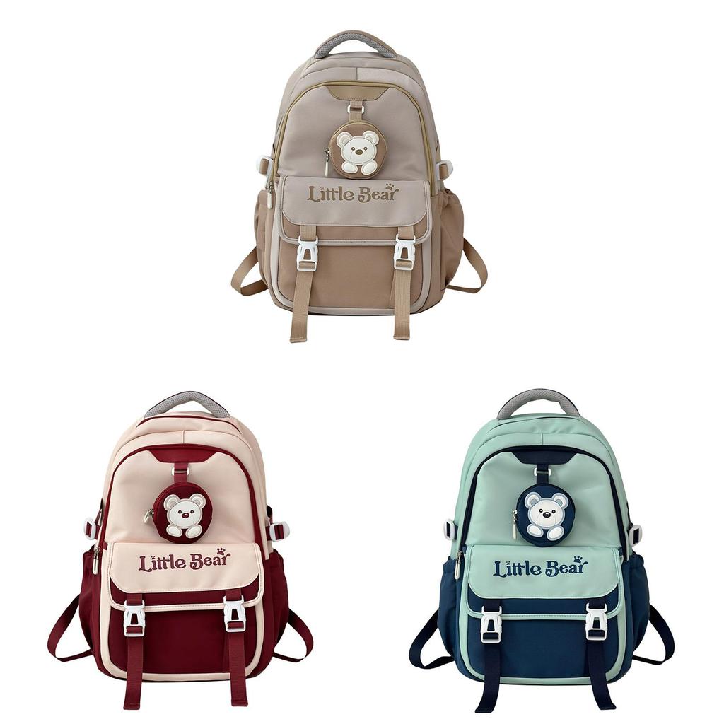 College Style Girl Backpack With Breathable Polyester For School And Travel Use