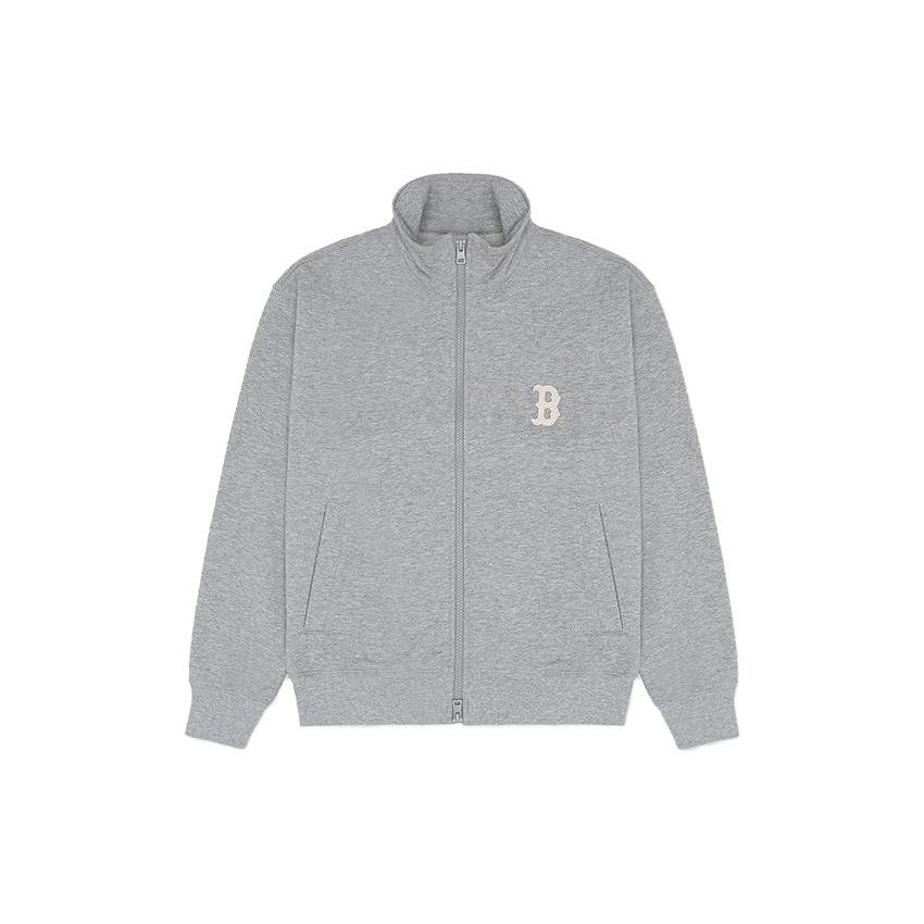 MLB Sweatshirts Unisex Heather Gray Stand Collar Moderate Cardigan 3ATRB1034-43MGD XS