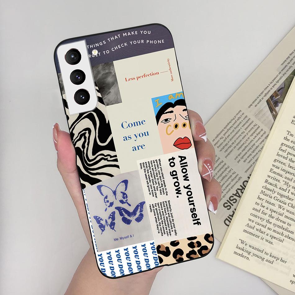 For Samsung Galaxy S21 Plus Ultra FE 5G Case Cute Painted Silicone Soft Protective Phone Cover for SamsungS21 S 21 FE Plus Ultra