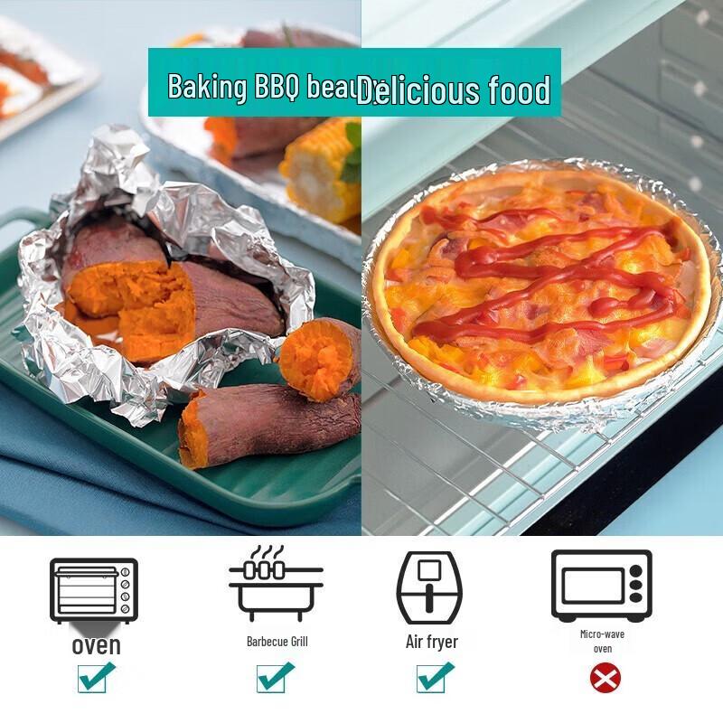 CHAHUA Aluminum Foil for Baking & Grilling, 8m x 30cm