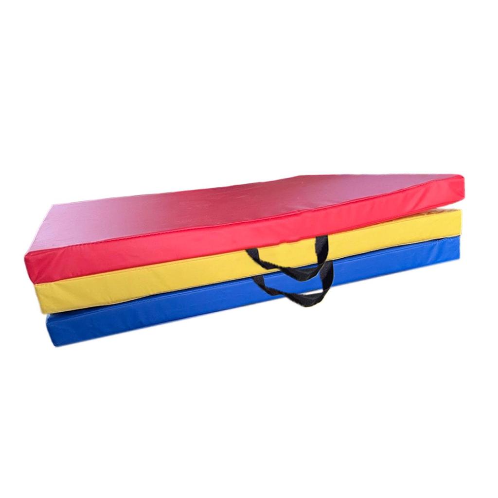 Exercise Mat with Carrying Handles, , Easy to Store, Lightweight, Foldable Mat, Gymnastics for