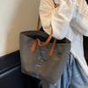 Large Capacity Canvas Bag Summer New Shoulder Bag Casual Tote Bag Letter Embroidery Trend Commuter Women's Bag