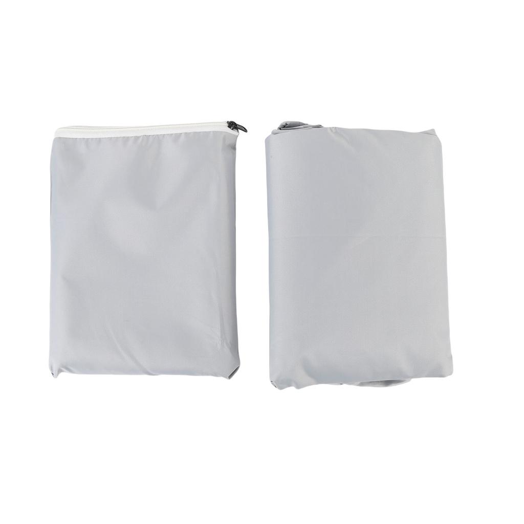IBC Tote Cover with Zipper 420D Oxford Fabric Outdoor Water Tank Protective Cover Windproof Silver 120x100x116cm / 47.2x39.4x45.7in