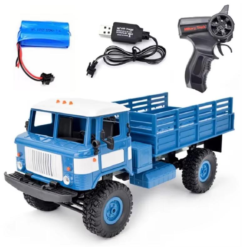 Wpl B-24 Remote Control Military Truck Diy Off-Road 4Wd Rc Car 4 Wheel Drive Climbing B24 Gaz-66 Vehicle For Birthday Gift Toy