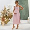 New European and American Summer Elegant Women's Clothing Sleeveless Ribbed Knitted Maternity Dress Long Dress Women