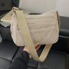 Solid Color Crossbody Bag Women's Multi-Compartment Lightweight Shoulder Bag