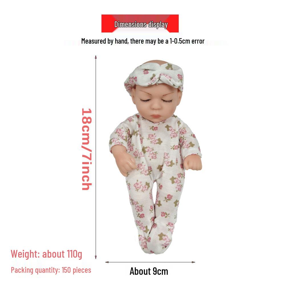 7-Inch Mini Reborn Doll with Full Body Soft Silicone - Realistic Design, Small Size, Exclusive Edition