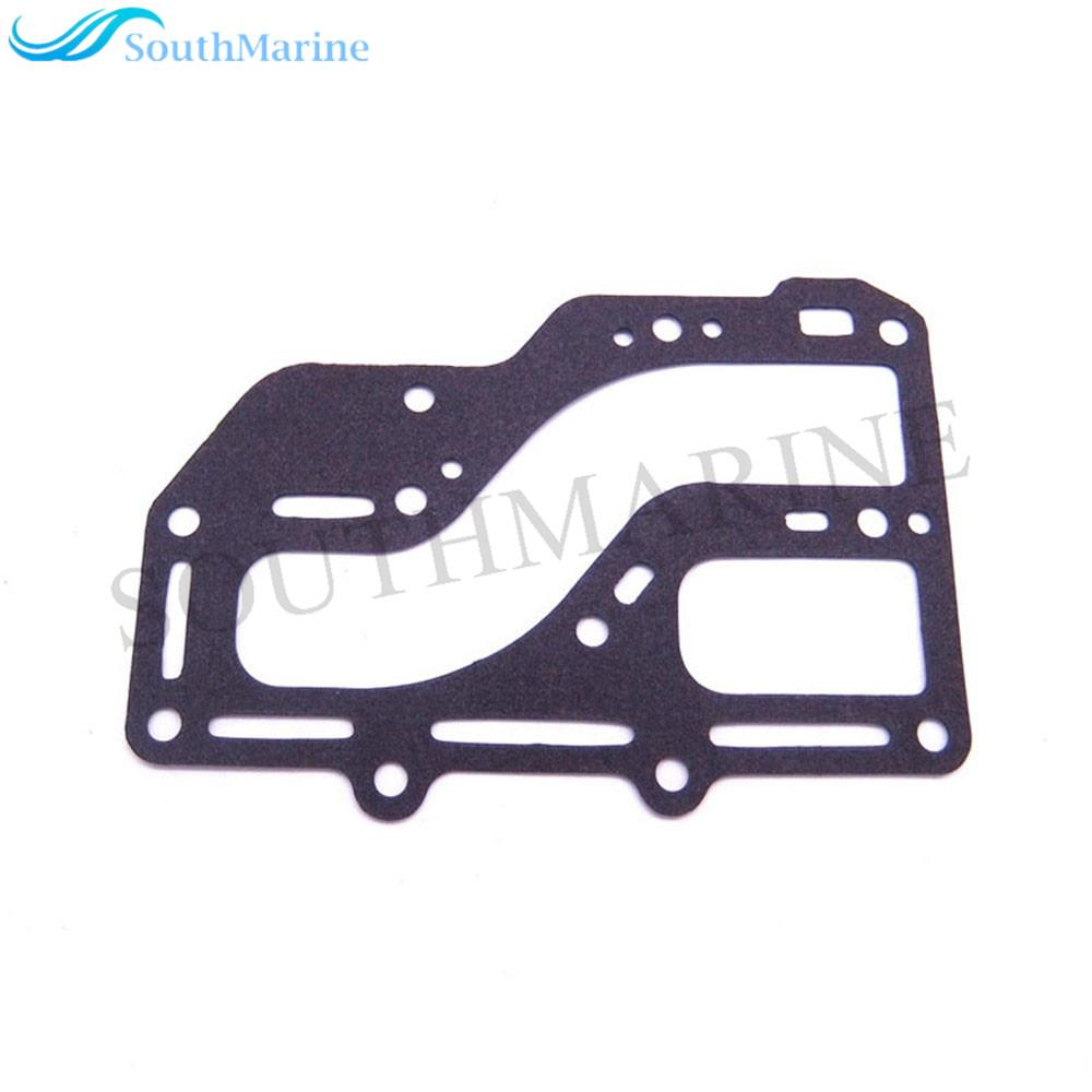Boat Motor Exhaust Cover Gasket 350-02306-2 350023062M Fit Tohatsu Nissan Outboard Engine NS M 9.9HP 15HP 18HP 2-stroke, 2cyl