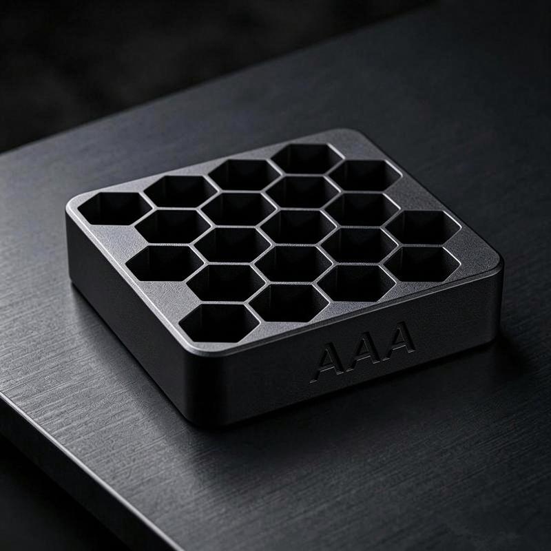 27 Slots Aa Aaa Battery Storage Box Honeycomb Battery Organizer Case Portable Dustproof Container With Protective Lid