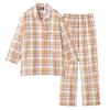 Room Wear Long Sleeve Long Pants W Gauze [Champion] Yarn-dyed Women's Yellow_OD4224