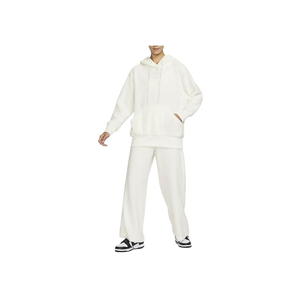 Nike Sportswear Plush Solid Color Hooded Casual Sports Sweatshirt Women Sweatshirt Sail DQ6841-133