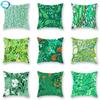 Tropical Rainforest Green Plant Pattern Cushion Cover Polyester Decorative Pillowcase Throw Pillow Cover Home Decoration 45X45Cm
