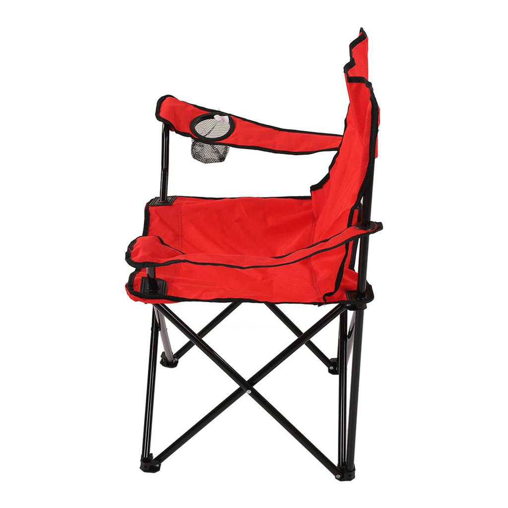 Folding Chair Strong Steel Structure Oxford Cloth Portable Camping Chair with Arm Chair Cup Holder